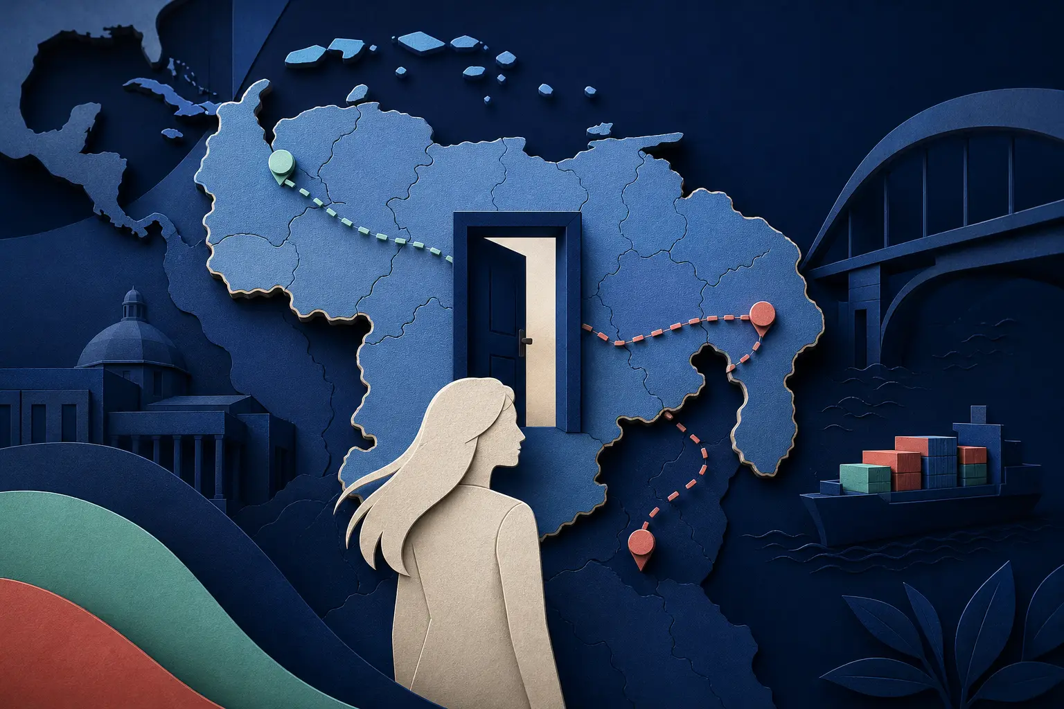 Editorial illustration for: Will María Corina Machado enter Venezuela by 31 December 2026?