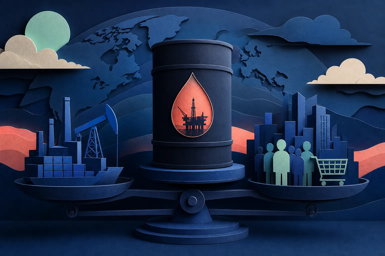 رسم تحريري للحدث: هل سيصل سعر خام WTI إلى 90$ للبرميل خلال أغسطس ٢٠٢٦؟