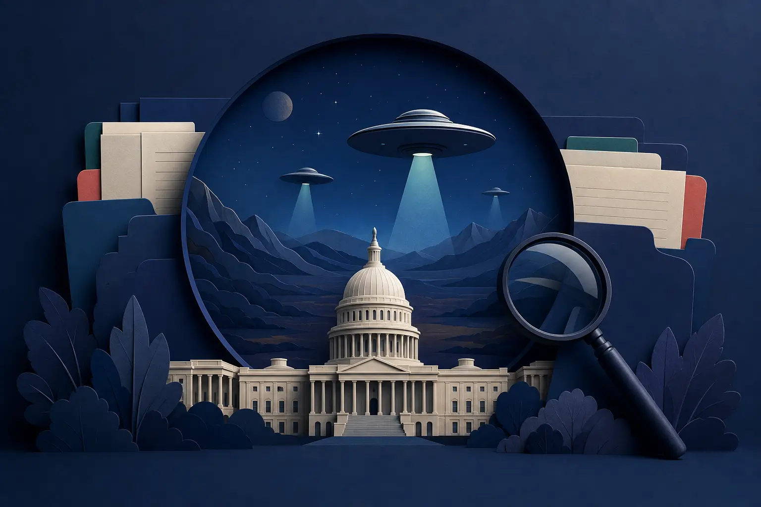 Ilustrasi editorial untuk peristiwa: Akankah pemerintah AS mengonfirmasi keberadaan alien sebelum 2027?