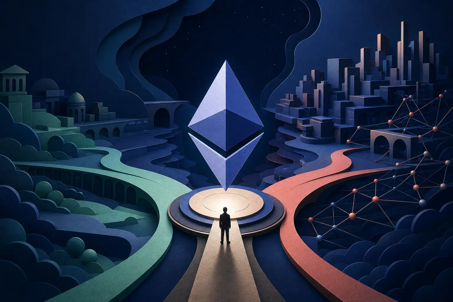 Ilustrasi editorial untuk peristiwa: Apakah harga Ethereum berada di atas $3.000 pada akhir 2026?