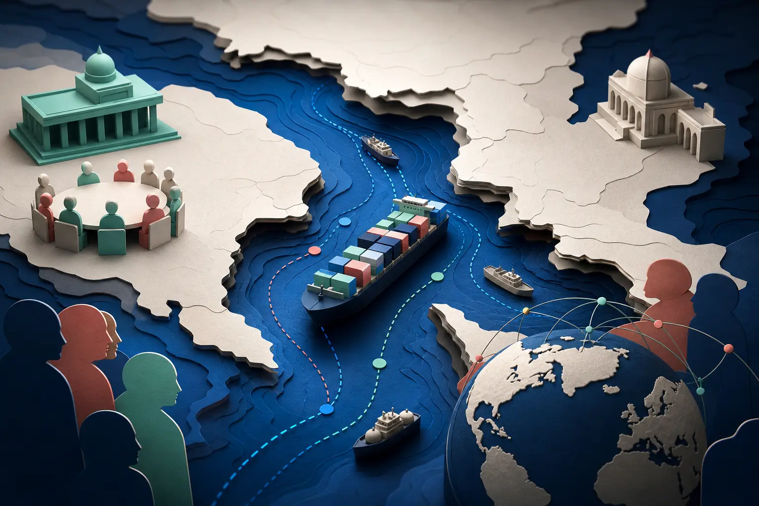 Editorial illustration for: Will shipping traffic through the Strait of Hormuz return to normal by the end of 2026?