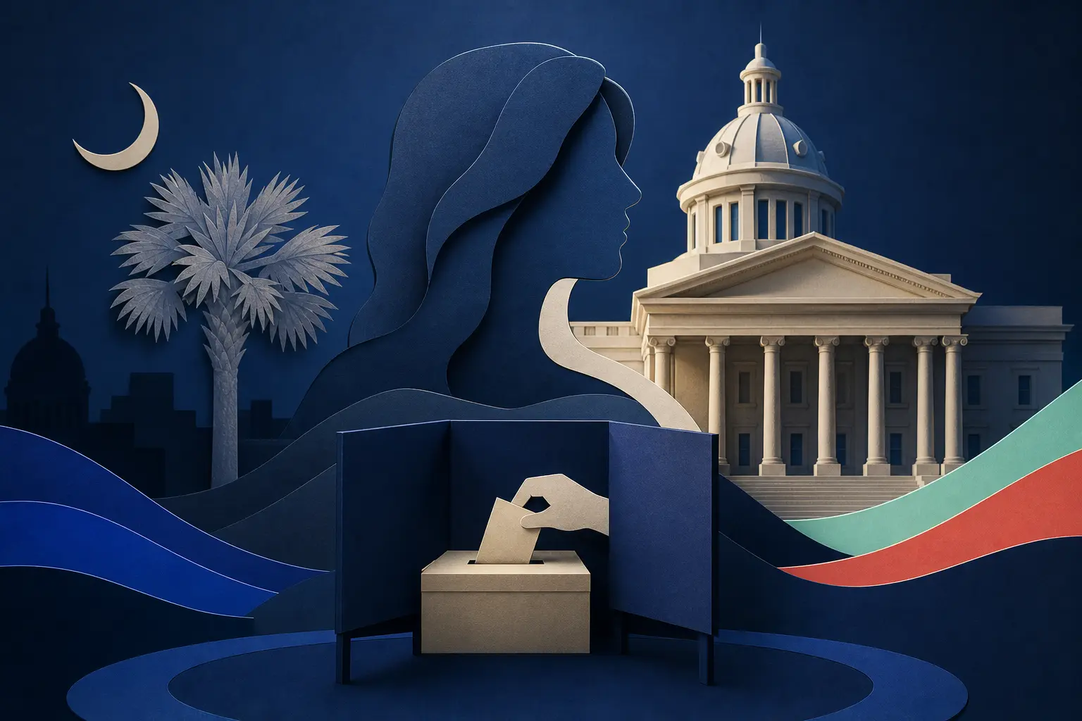 Editorial illustration for: Will Darline Graham Nordone win the 2026 South Carolina Republican Senate special primary?