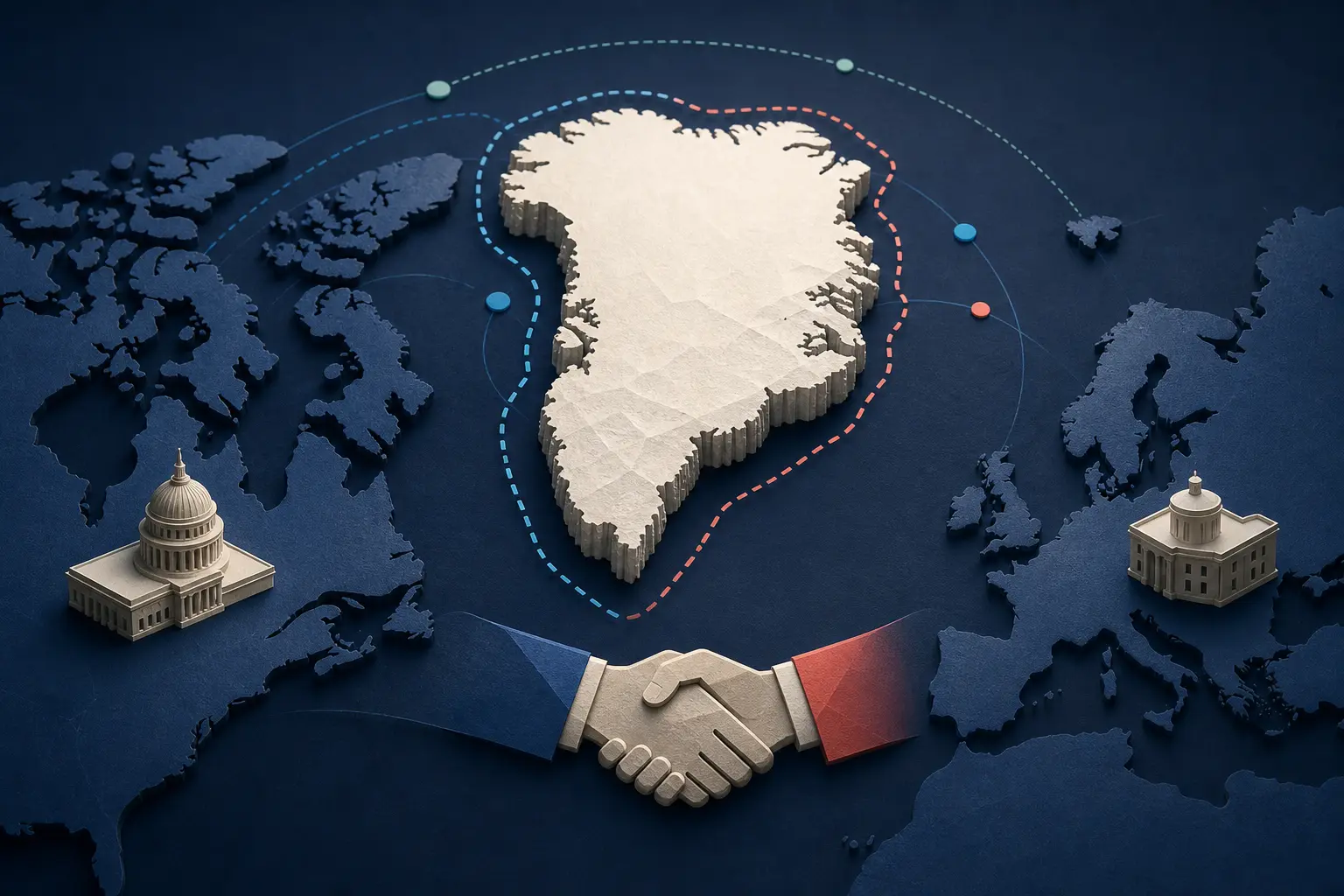 Redaktionelle Illustration zum Ereignis: Kaufen die USA Grönland vor 2027?