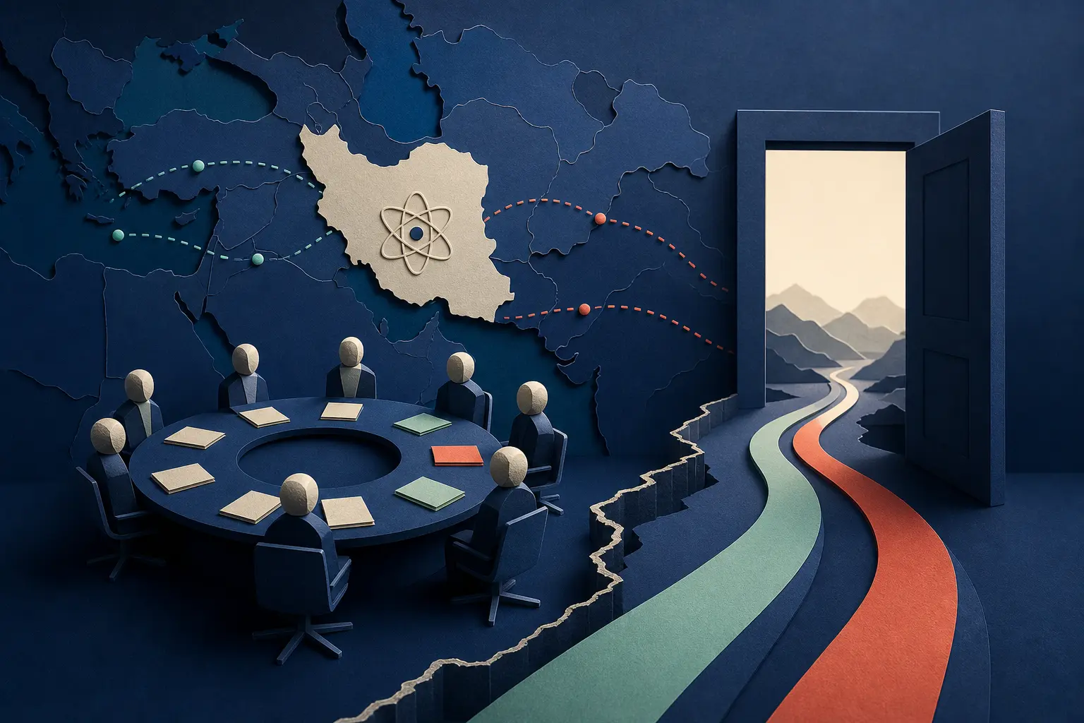 Editorial illustration for: Will the US announce it is withdrawing from the Iran nuclear ceasefire negotiations by 31 August 2026?