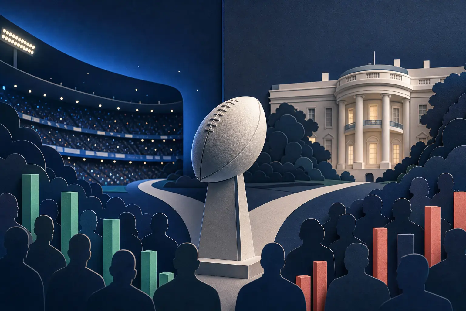 Editorial illustration for: Will the 2026 Super Bowl champion visit the White House before the end of 2026?