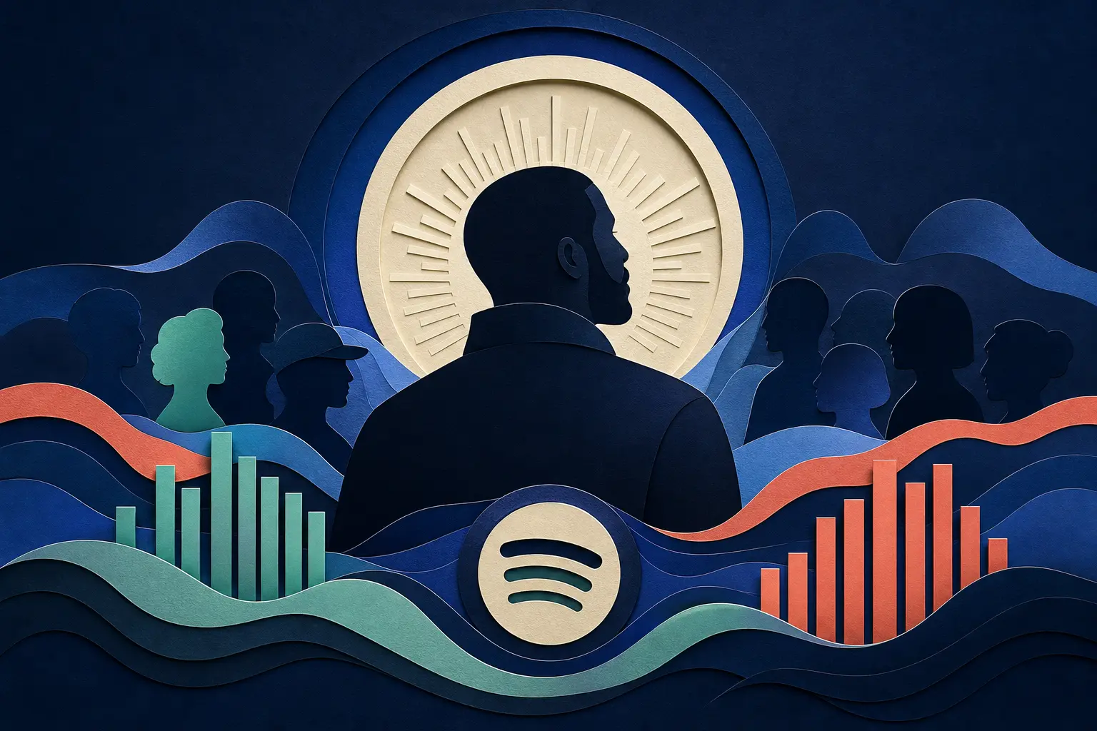 Editorial illustration for: Will Drake be the most-streamed artist on Spotify in the U.S. in 2026?