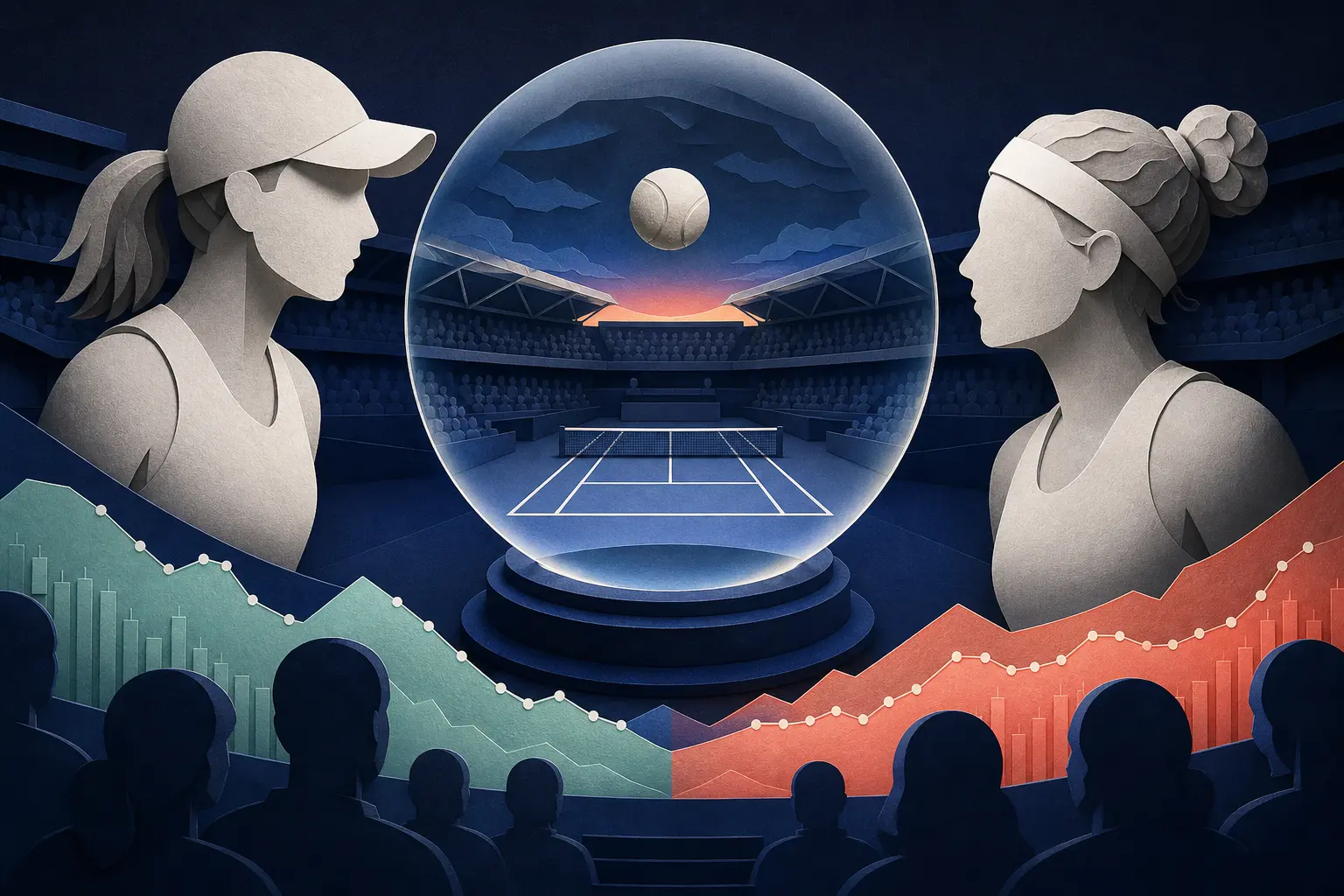 Editorial illustration for: Will Iga Swiatek beat Diana Shnaider at the 2026 National Bank Open?