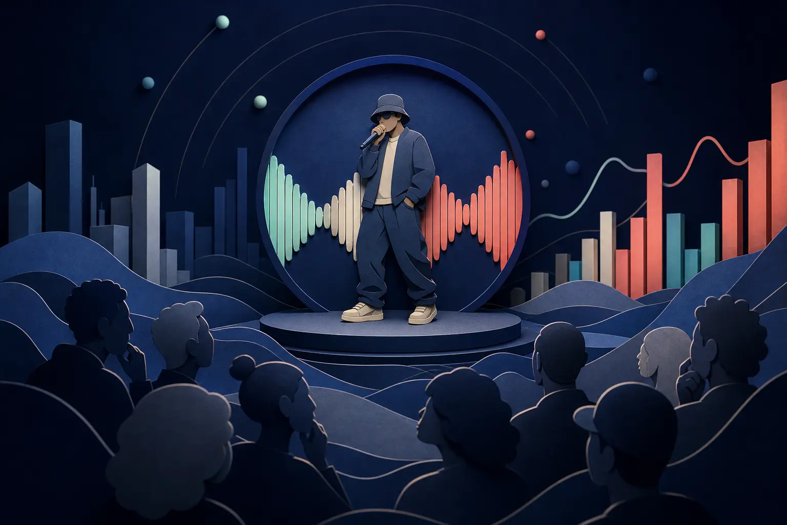 Editorial illustration for: Will Bad Bunny be the most-streamed artist on Spotify in 2026?