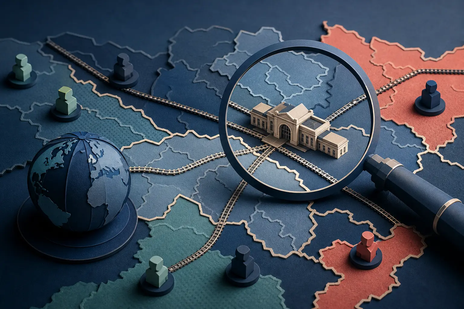 Editorial illustration for: Will Russia capture Kostyantynivka's railroad station by 31 July 2026?