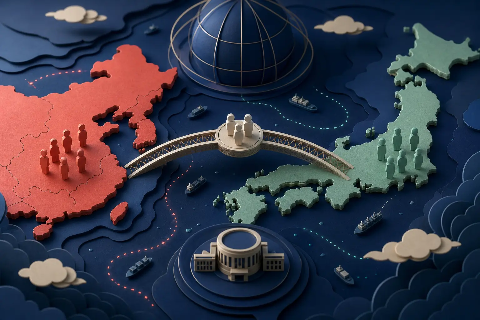 Editorial illustration for: Will China and Japan have a military clash before 2027?