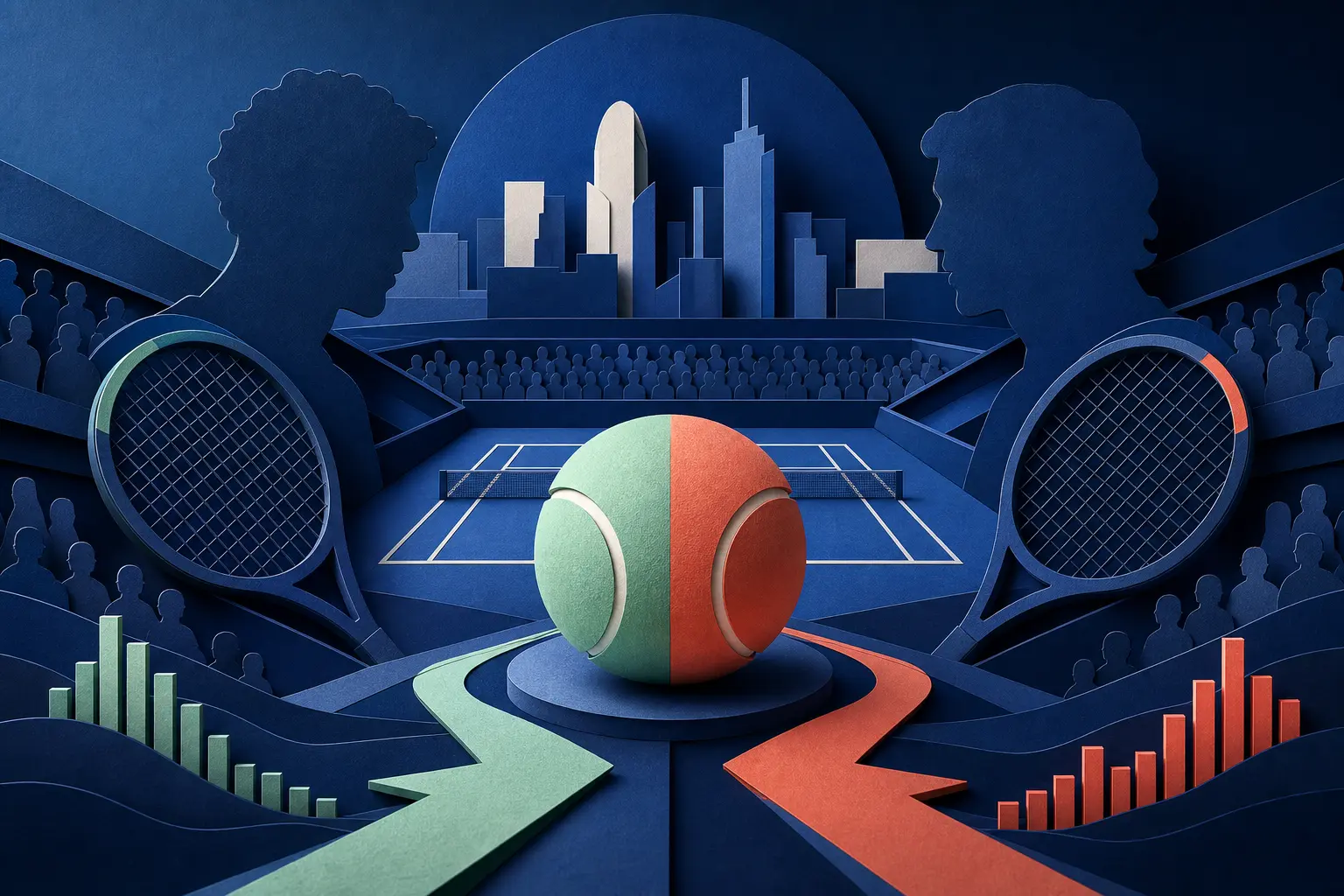 Editorial illustration for: Will Arthur Fils beat Flavio Cobolli at the 2026 Cincinnati Open?