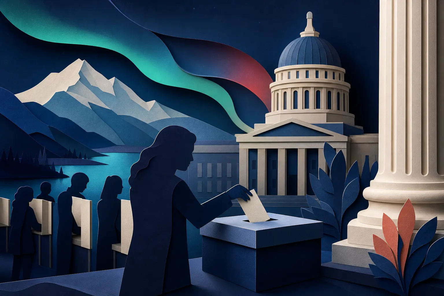 Editorial illustration for: Will Mary Peltola win the 2026 Alaska U.S. Senate election?