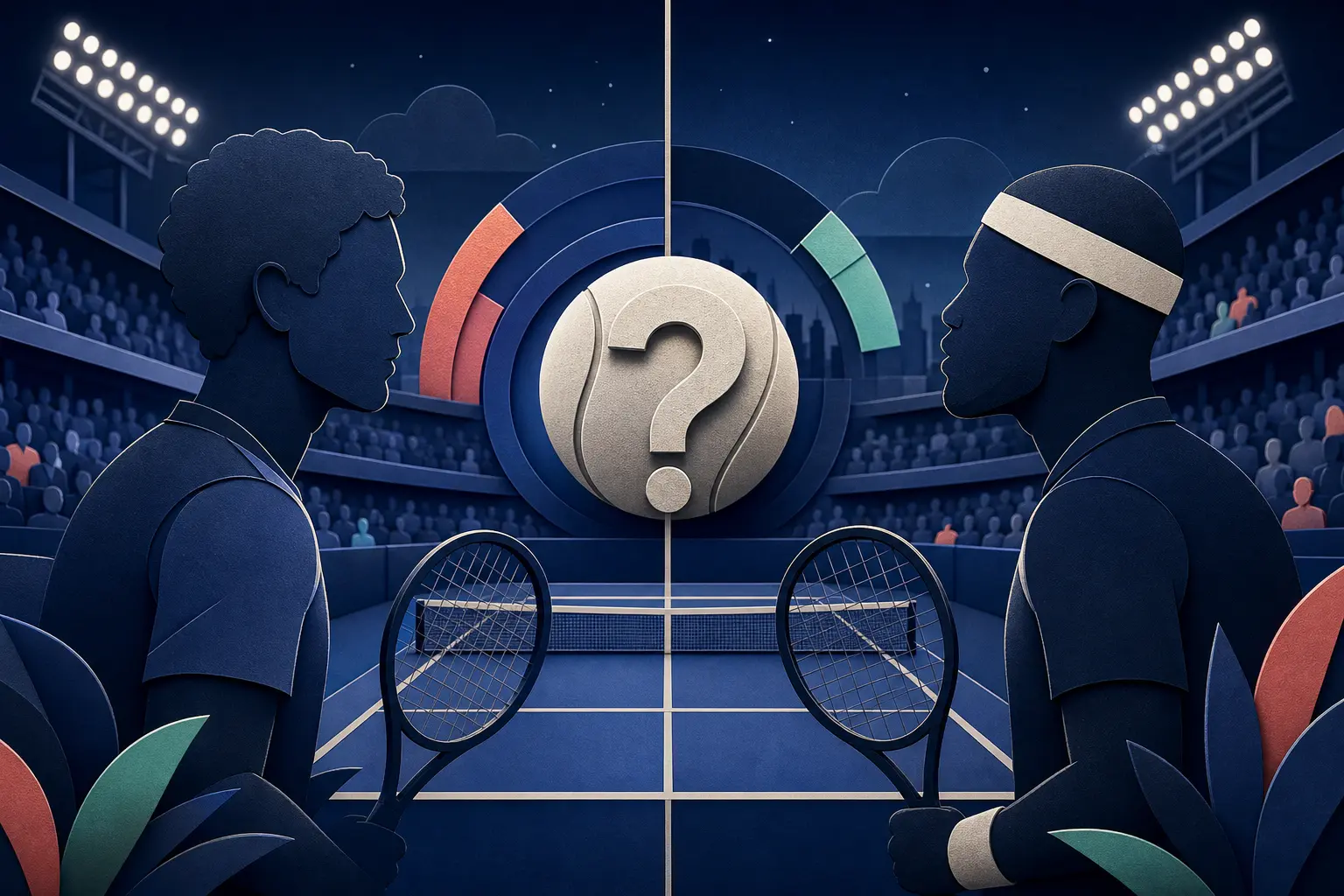 Editorial illustration for: Will Arthur Fils beat Frances Tiafoe at the 2026 Cincinnati Open?