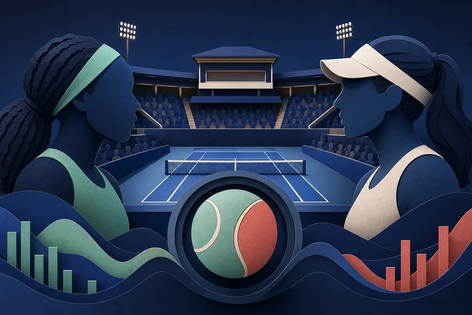 Editorial illustration for: Will Coco Gauff beat Jessica Pegula at the 2026 Cincinnati Open?