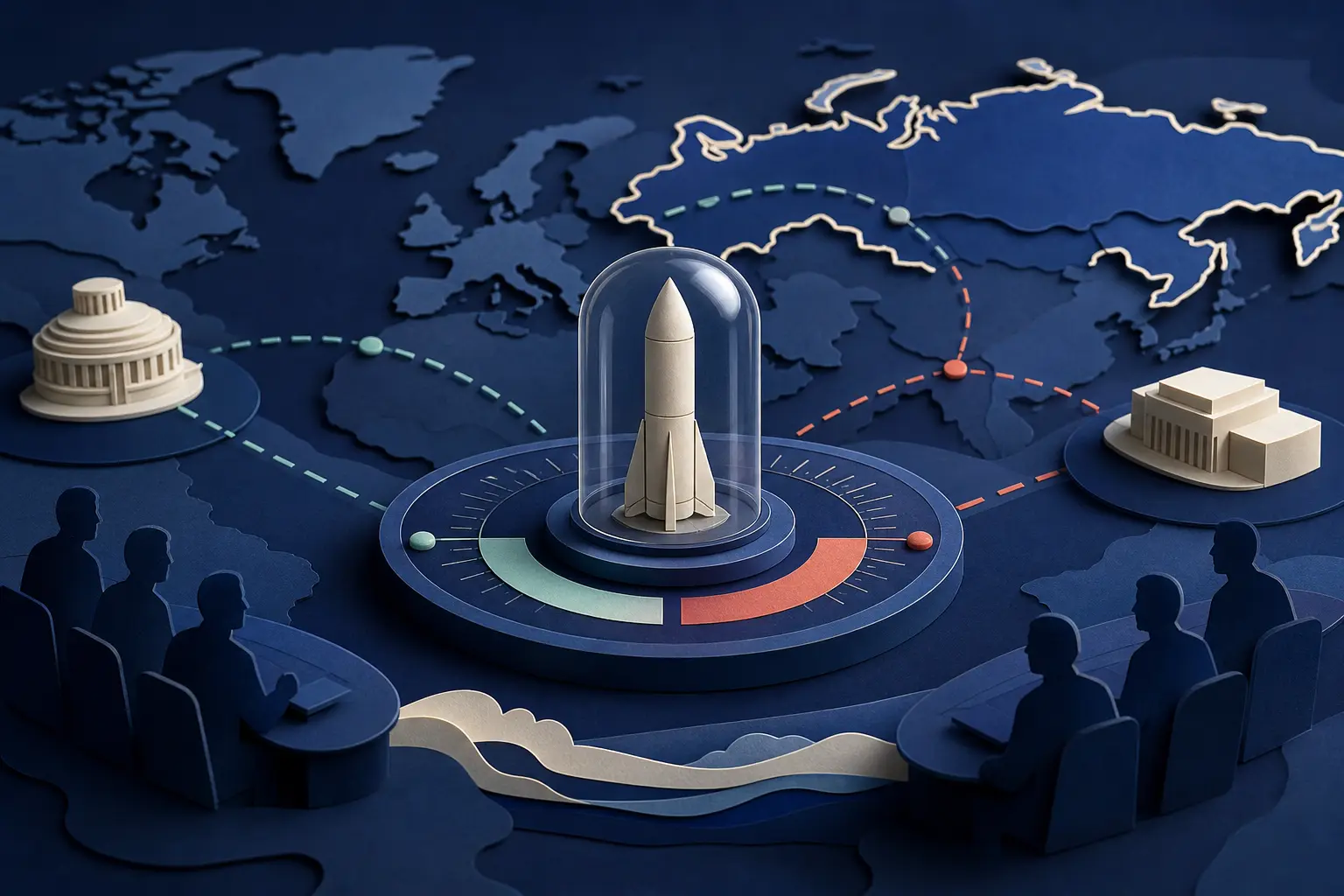 Redaktionelle Illustration zum Ereignis: Wird Russland bis Ende 2026 einen Atomwaffentest durchführen?