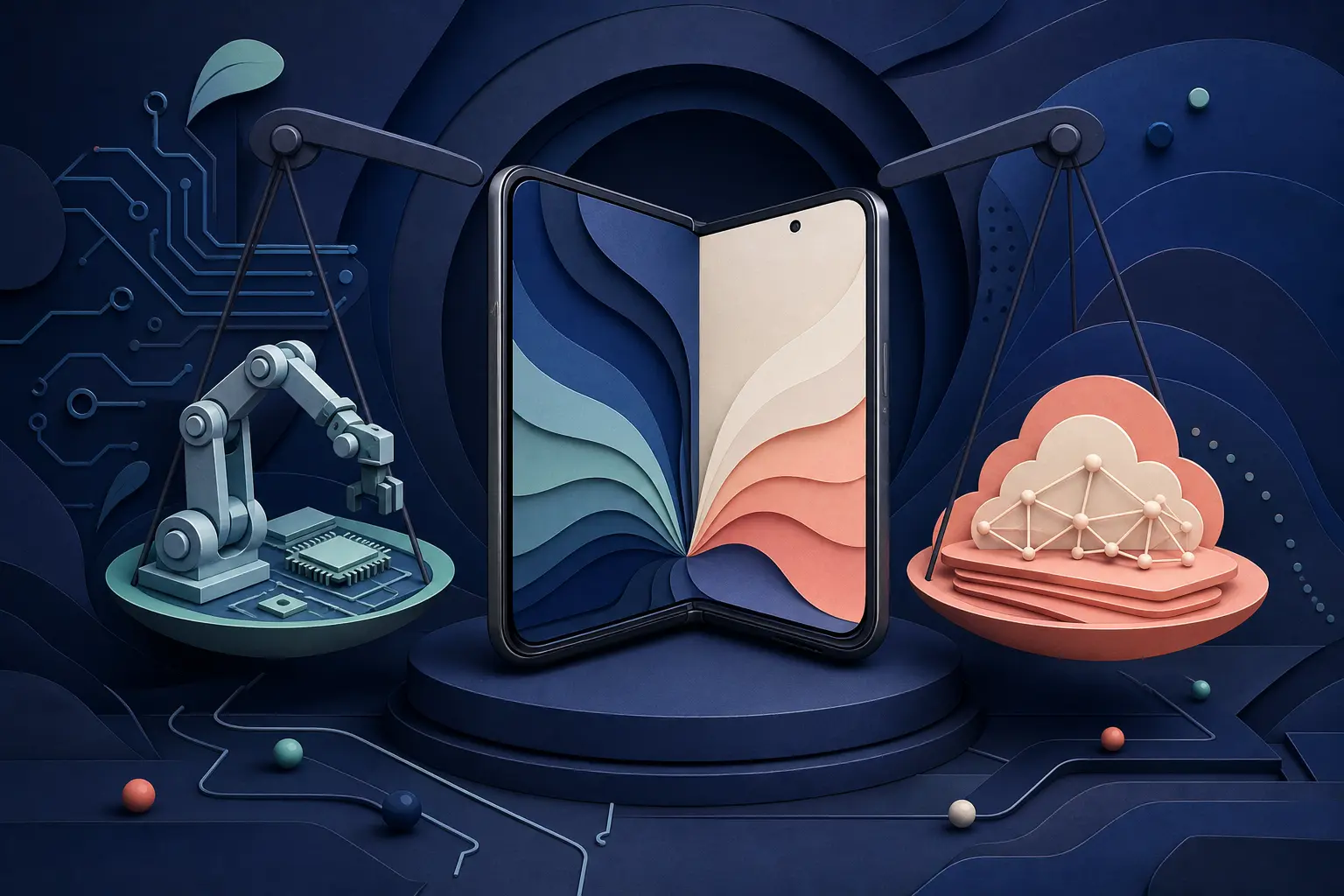 Redaktionelle Illustration zum Ereignis: Wird Apple vor 2027 ein faltbares iPhone auf den Markt bringen?