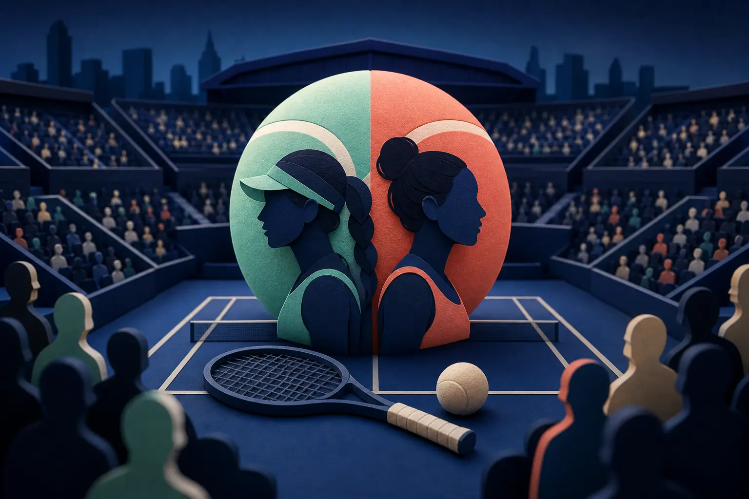 Editorial illustration for: Will Jessica Pegula beat Leylah Fernandez at the 2026 US Open?
