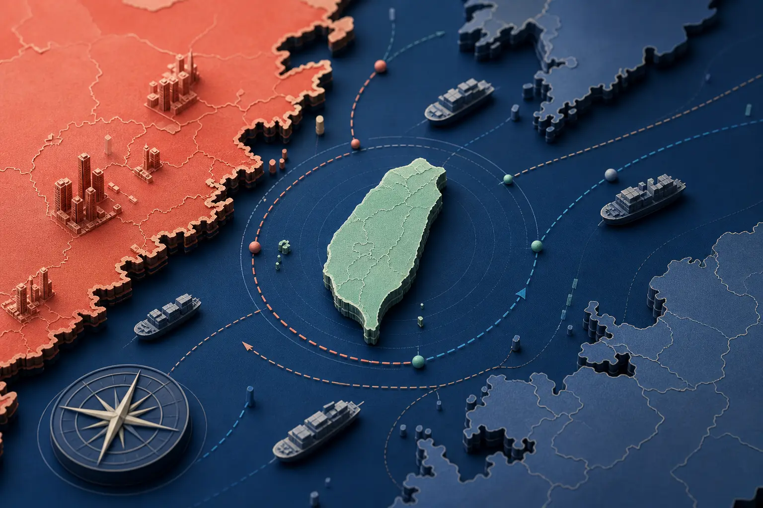 Editorial illustration for: Will China invade Taiwan by 30 September 2026?