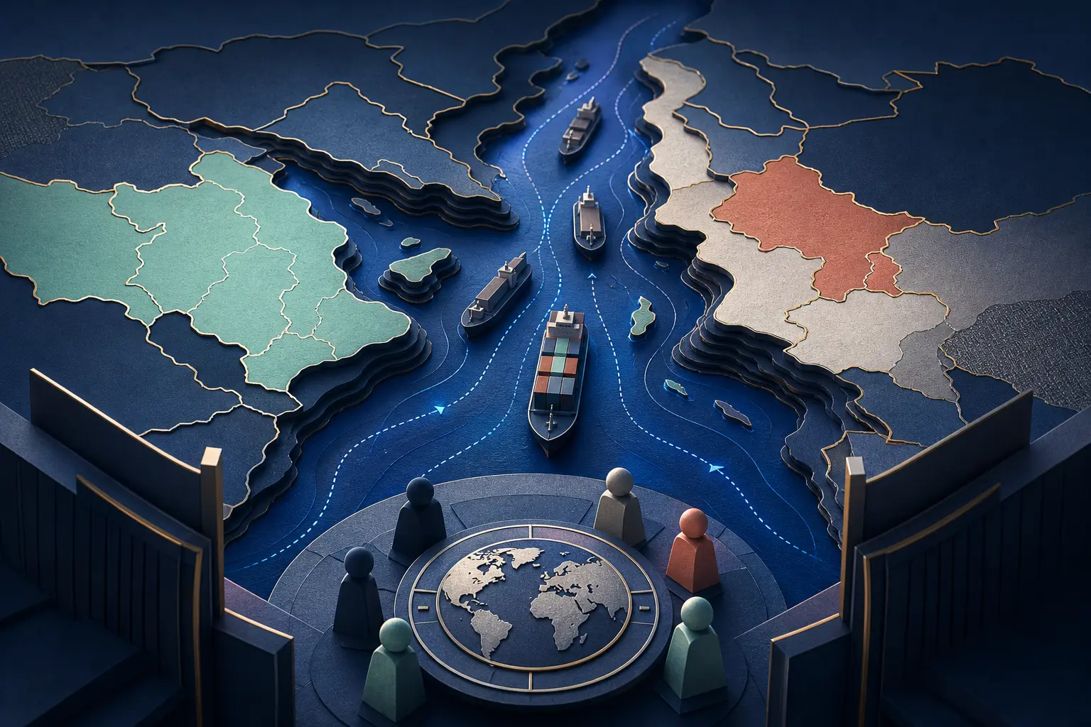 Editorial illustration for: Will shipping traffic through the Strait of Hormuz return to normal by 30 November 2026?