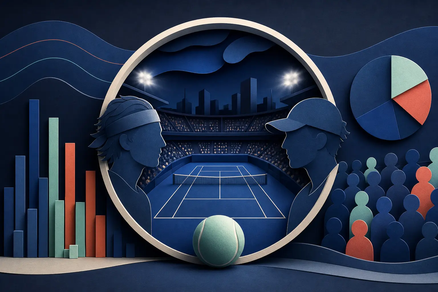 Redaktionelle Illustration zum Ereignis: Wird Alexander Zverev gegen Botic van de Zandschulp bei den US Open 2026 gewinnen?