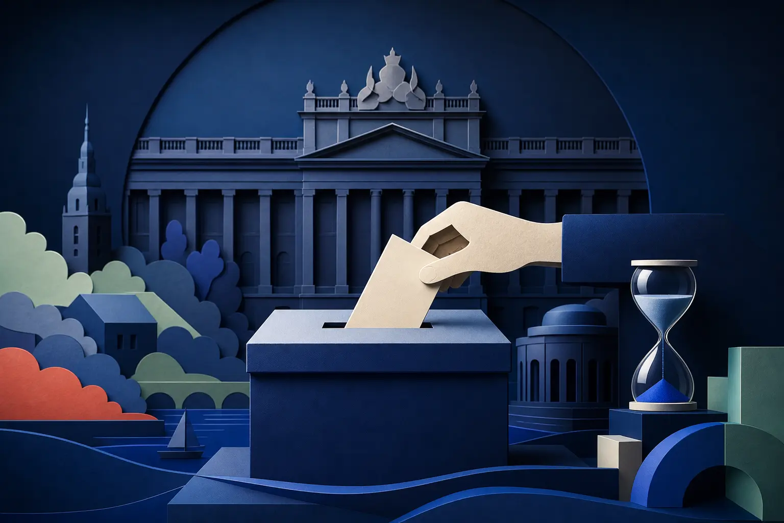 Redaktionelle Illustration zum Ereignis: Wird Magdalena Andersson nach der Wahl 2026 schwedische Ministerpräsidentin?