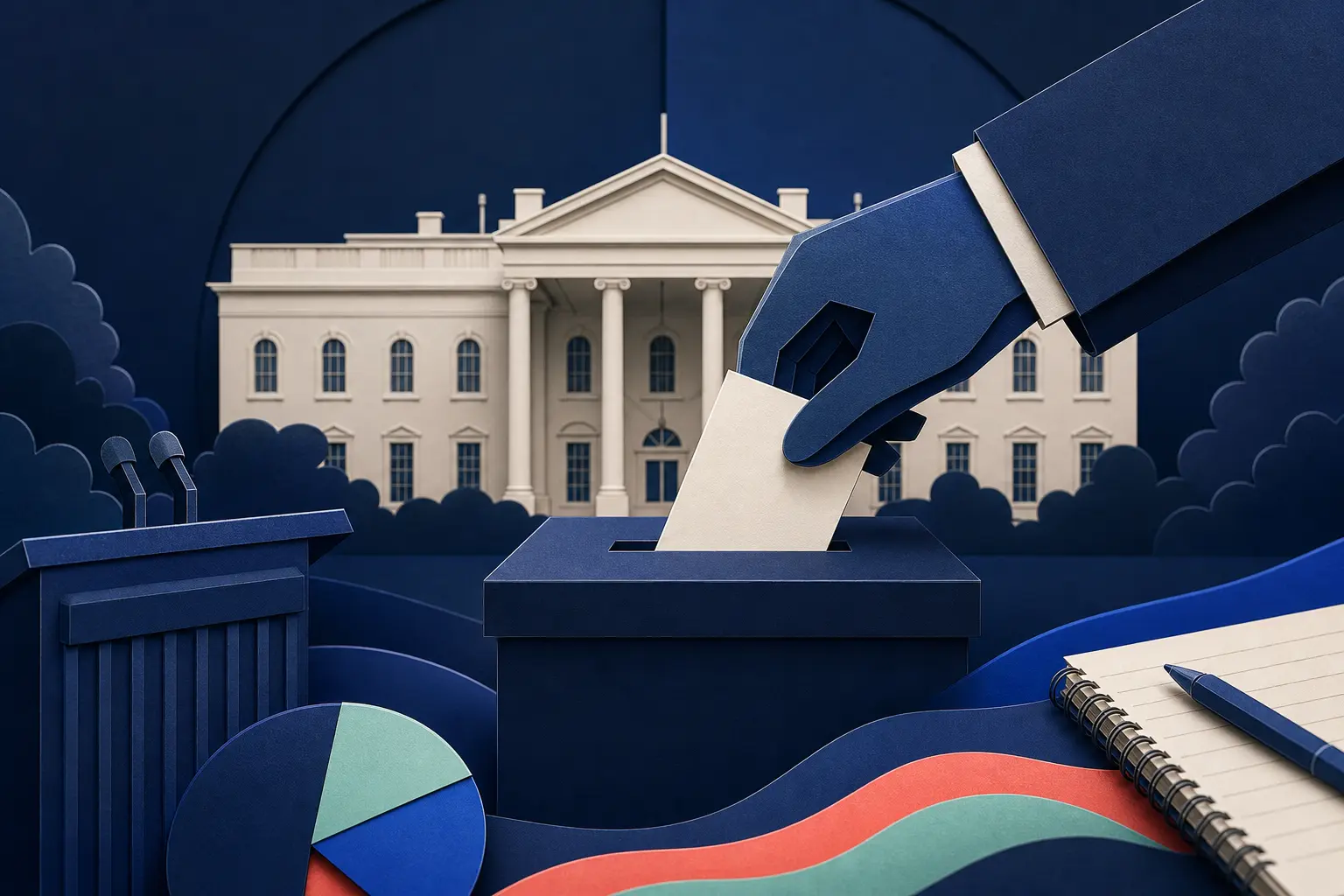 Editorial illustration for: Will Scott Jennings Be Named the Next White House Press Secretary?