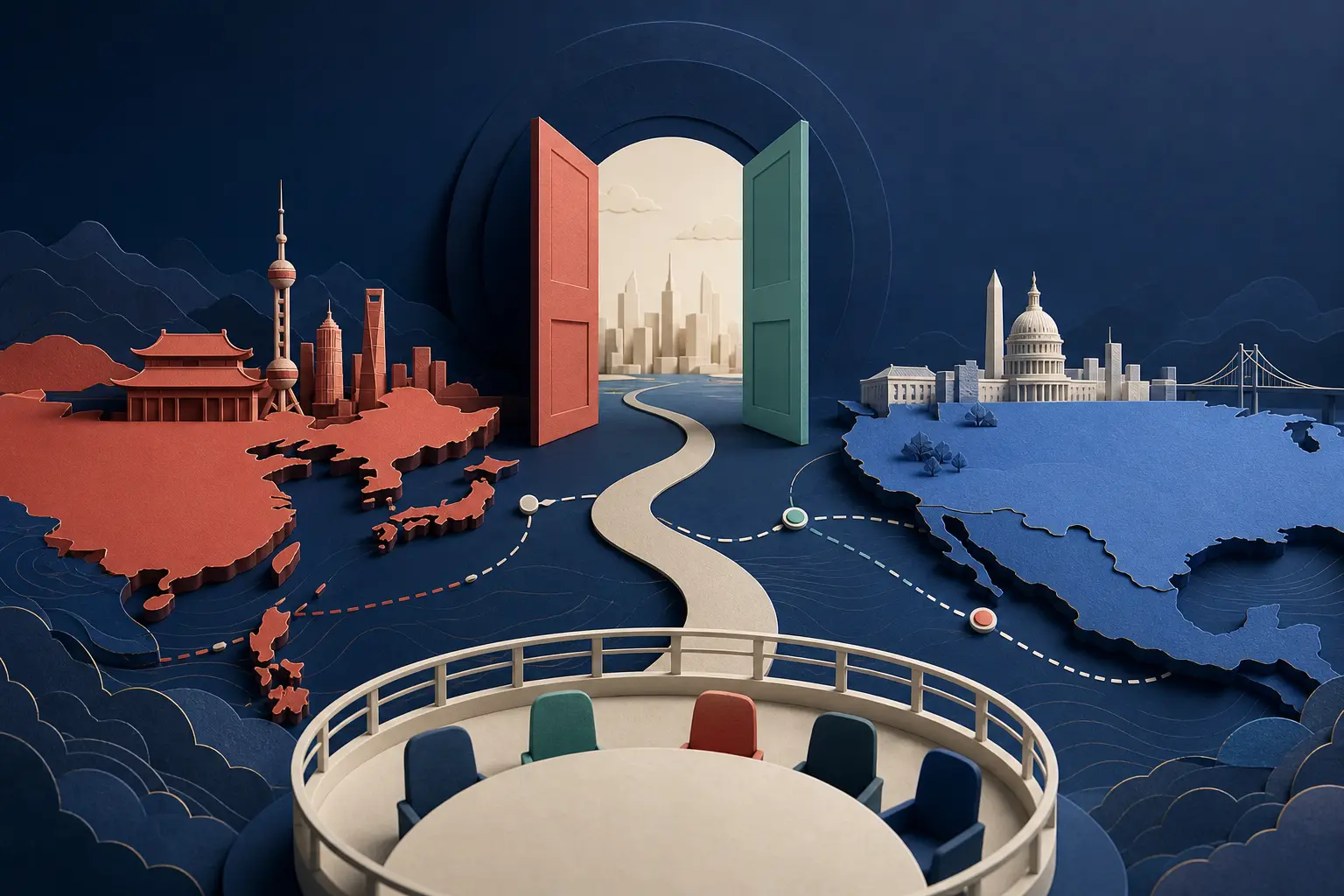 Editorial illustration for: Will Xi Jinping Visit the United States by 30 September 2026?