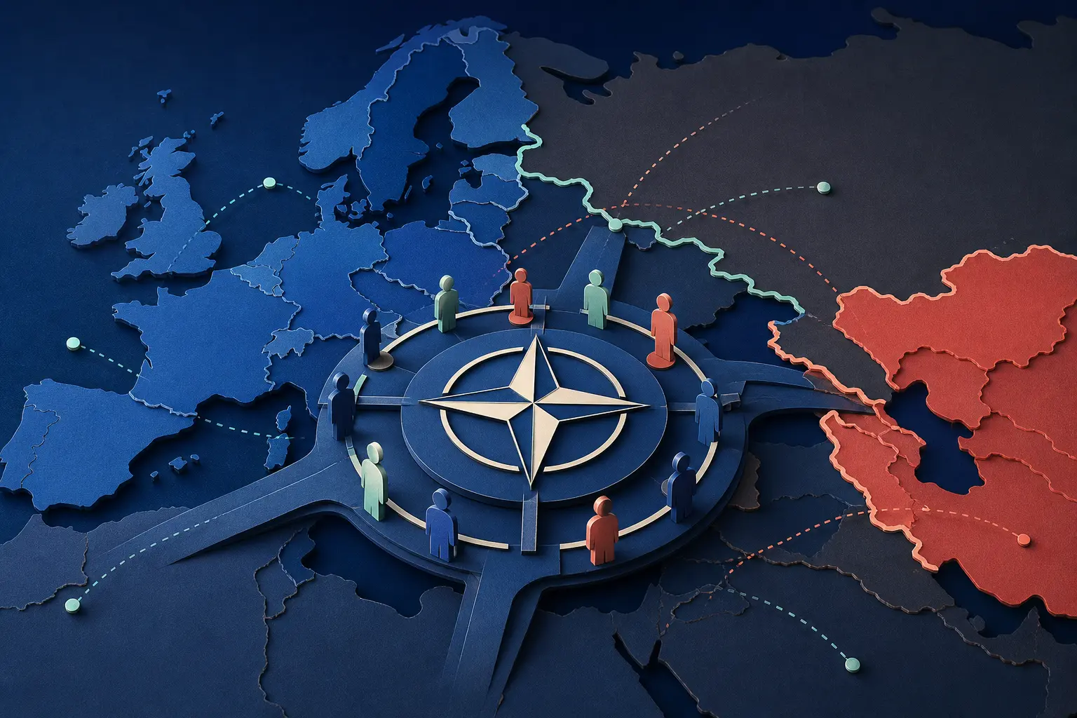 Ilustracja redakcyjna wydarzenia: Czy państwo NATO wywoła artykuł 5 przed 2027 rokiem?