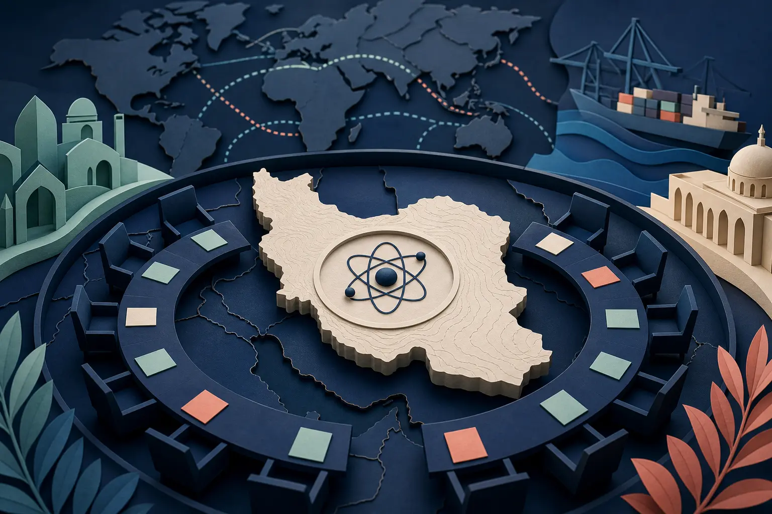 Editorial illustration for: Will Iran publicly agree to end all uranium enrichment by 31 December 2026?