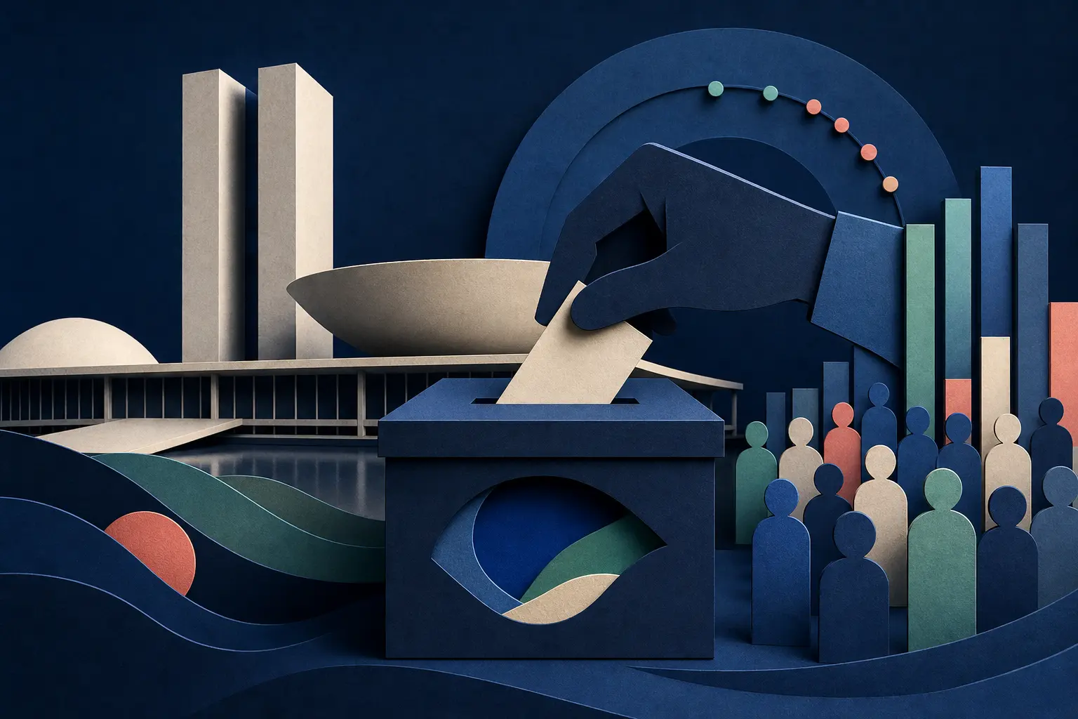 Editorial illustration for: Will Lula win the most votes in the first round of Brazil's 2026 presidential election?