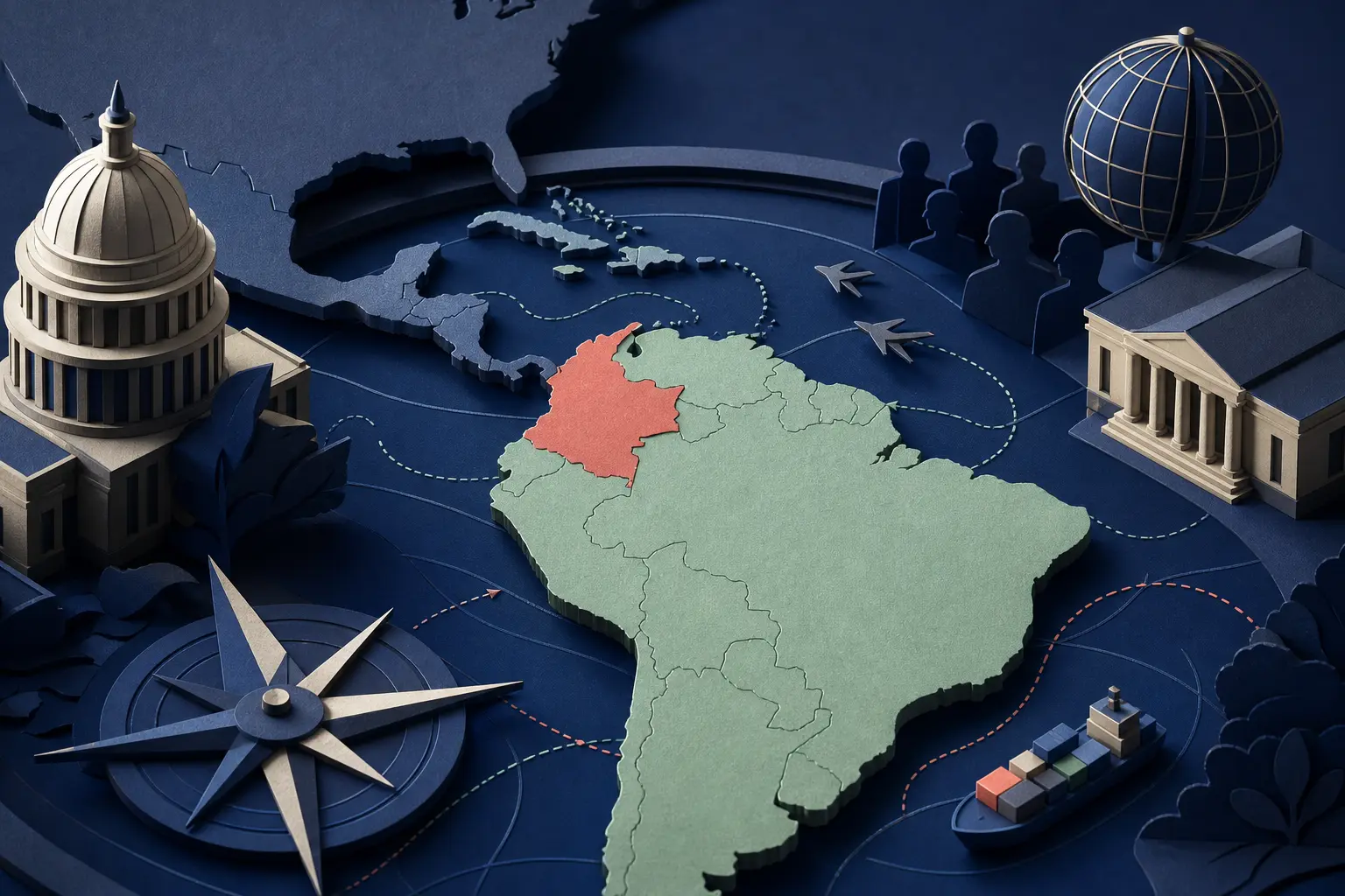 Editorial illustration for: Will the US Conduct a Military Strike on Colombian Territory by 31 December 2026?