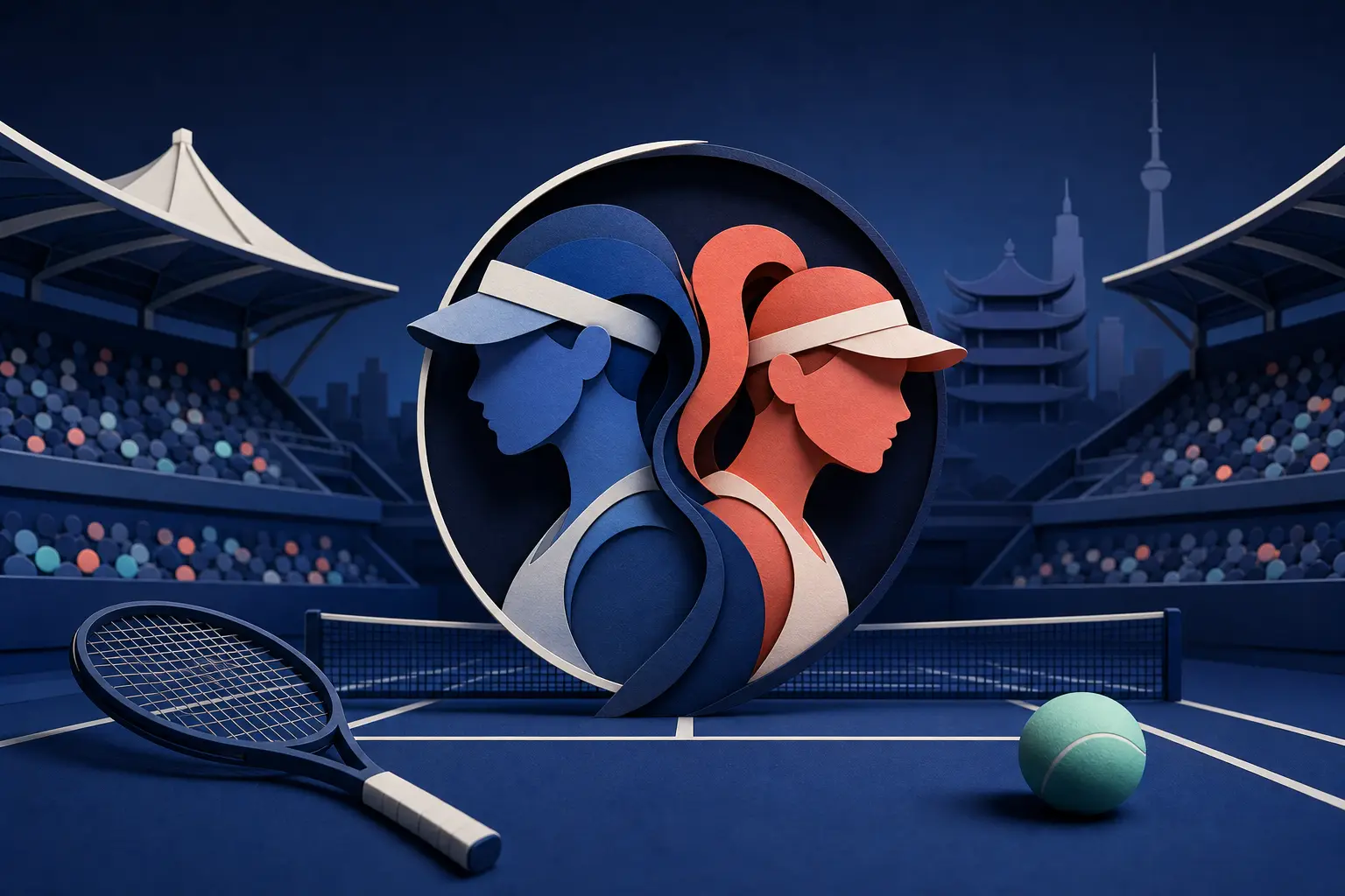 Ilustracja redakcyjna wydarzenia: Czy Maja Chwalinska pokonała Ivę Jović w Wuhan Open 2026?