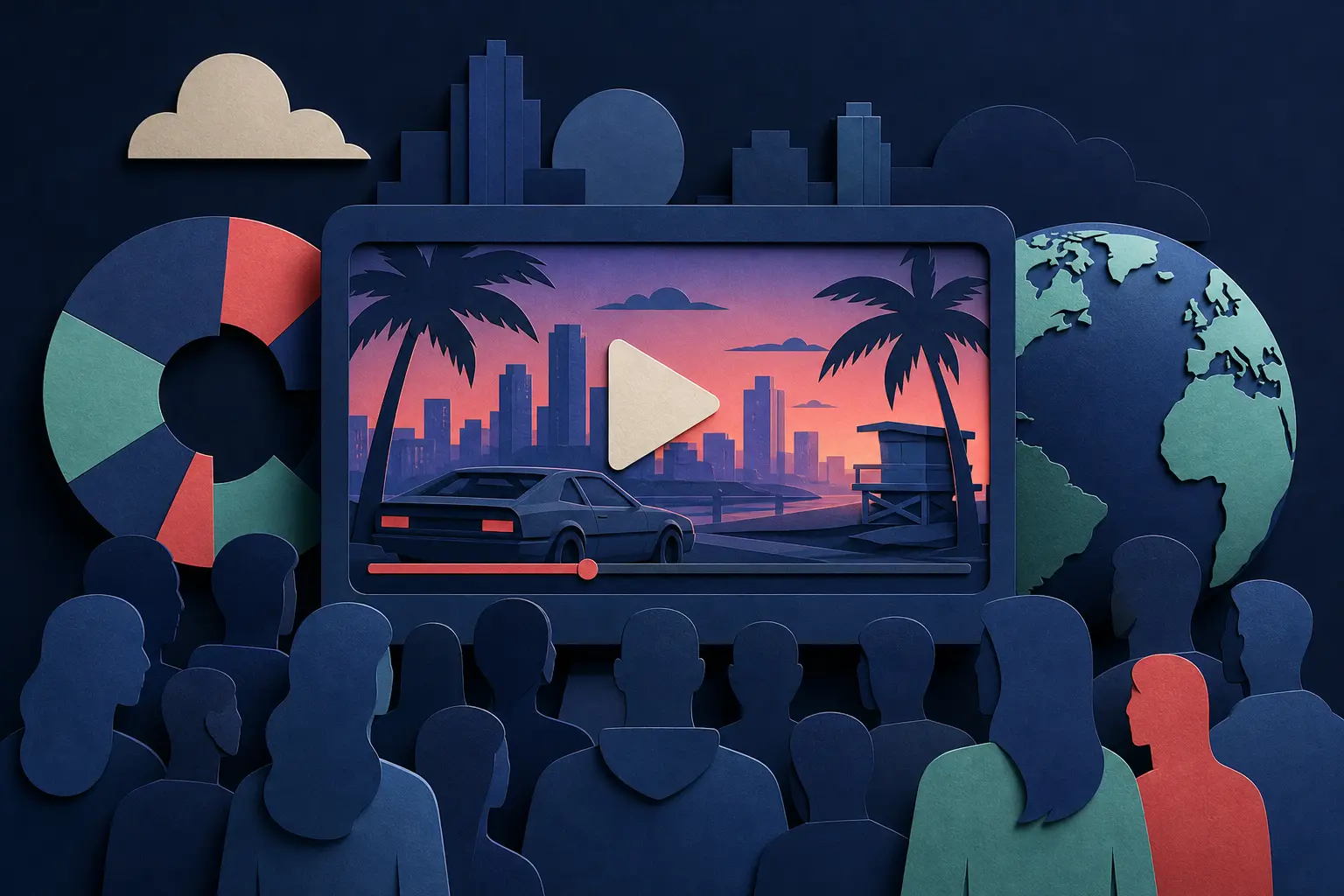 Redaktionelle Illustration zum Ereignis: Wird der GTA-VI-Launch-Trailer in der ersten Woche zwischen 40 und 60 Millionen YouTube-Aufrufe erreichen?